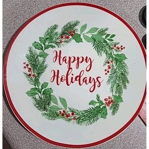Royal Norfolk Christmas Happy Holiday Salad/Appetizer/Cookies Plates 8" Lot Of 6